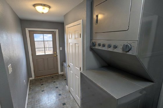 Interior - Laundry for Cabin House Plan #126-181 - 2 bed, 2 bath