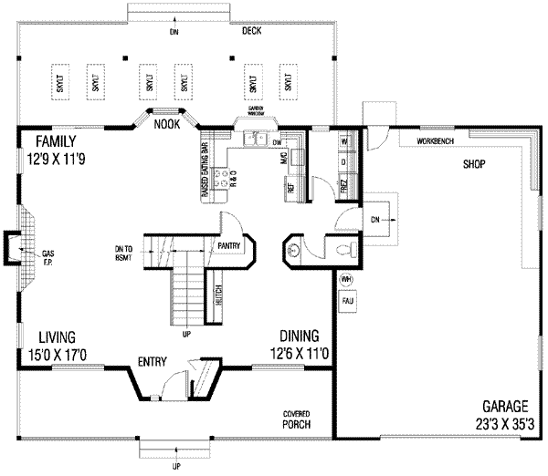 Architectural House Design - Traditional Floor Plan - Main Floor Plan #60-289