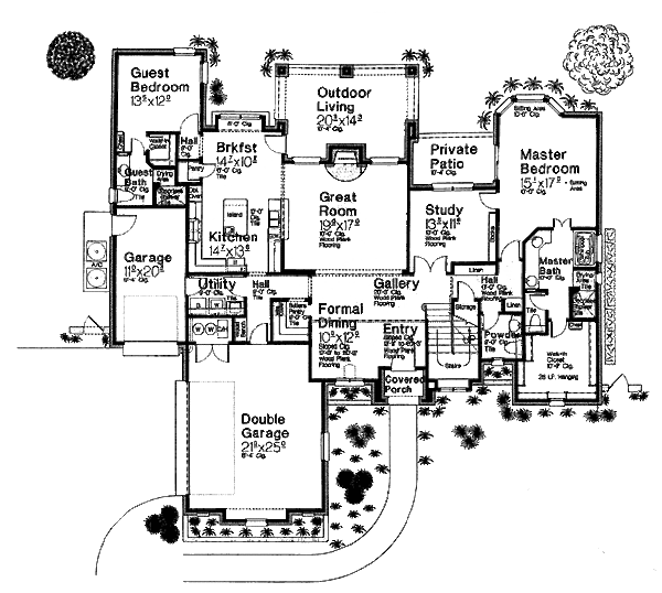 Dream House Plan - European Floor Plan - Main Floor Plan #310-961