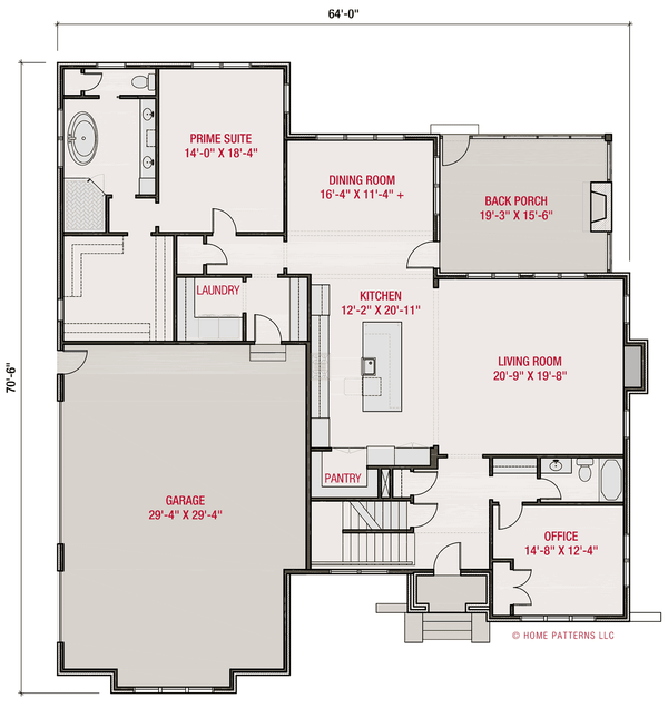 European Floor Plan - Main Floor Plan #461-110