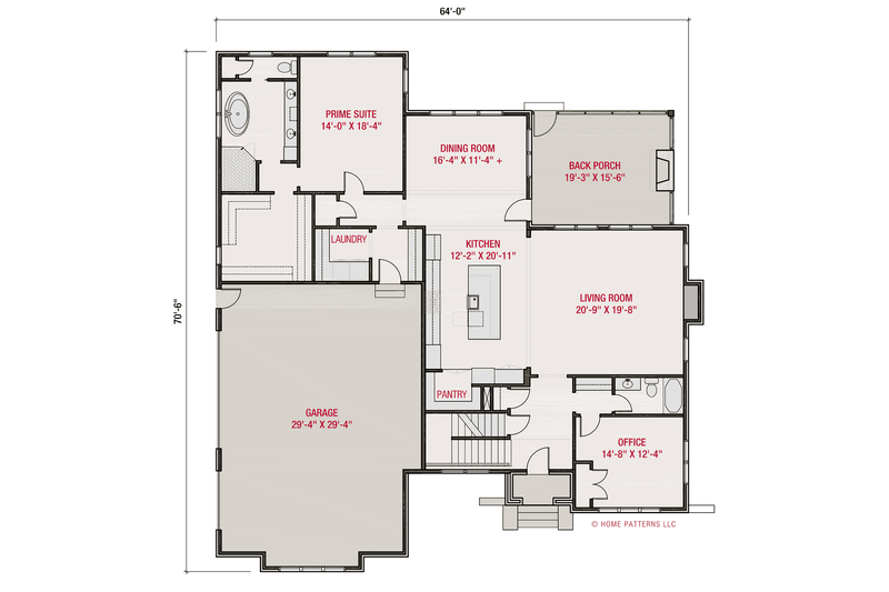 House Design - Floor Plan - Main Floor for European House Plan #461-110 - 5 bed, 4 bath