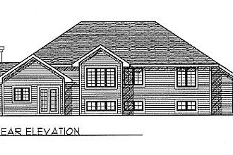 Home Plan - Exterior - Rear Elevation for Traditional House Plan #70-231 - 3 bed, 2.5 bath