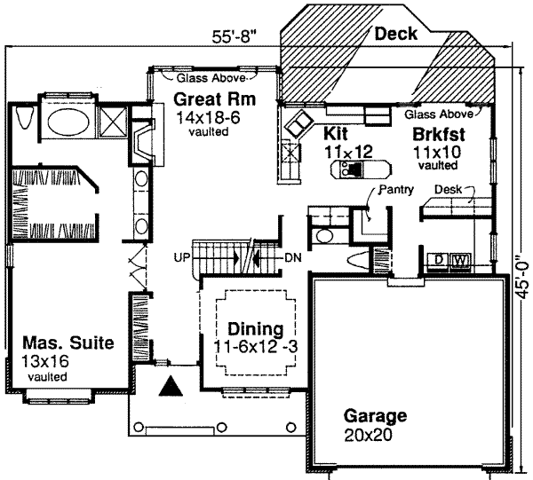 Traditional Floor Plan - Main Floor Plan #320-115