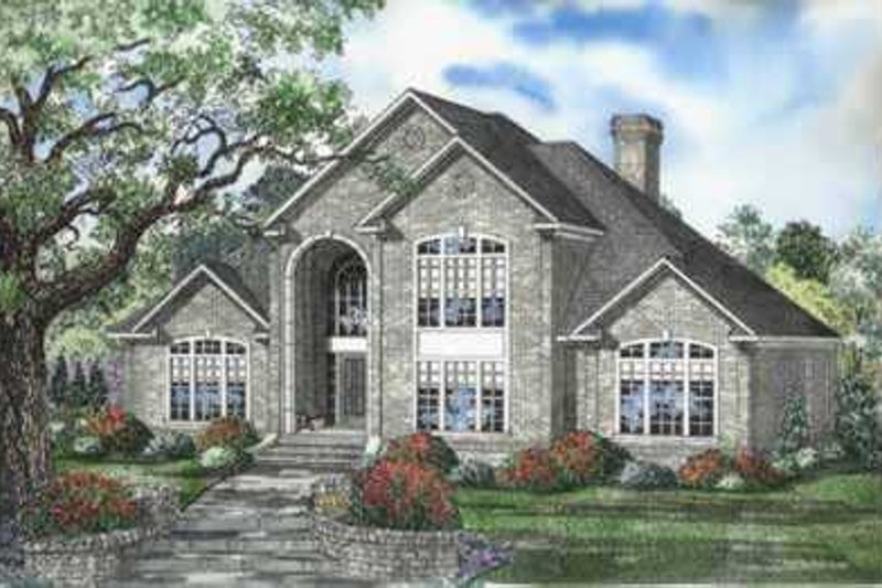 European Style House Plan - 3 Beds 3.5 Baths 3823 Sq/Ft Plan #17-529