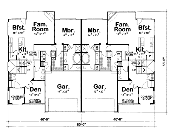 House Blueprint - European Floor Plan - Main Floor Plan #20-1352
