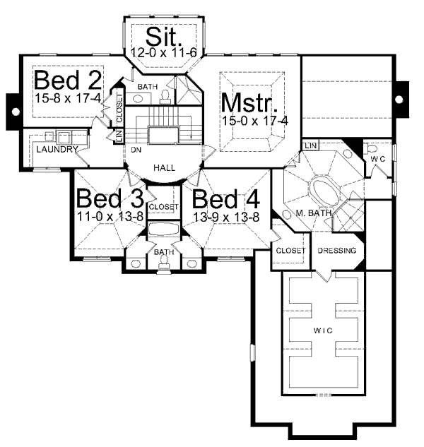 Dream House Plan - European Floor Plan - Upper Floor Plan #119-331