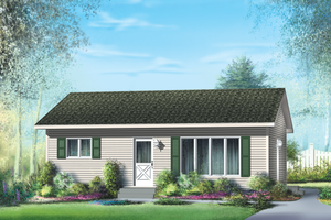 Ranch Exterior - Front Elevation Plan #25-4303