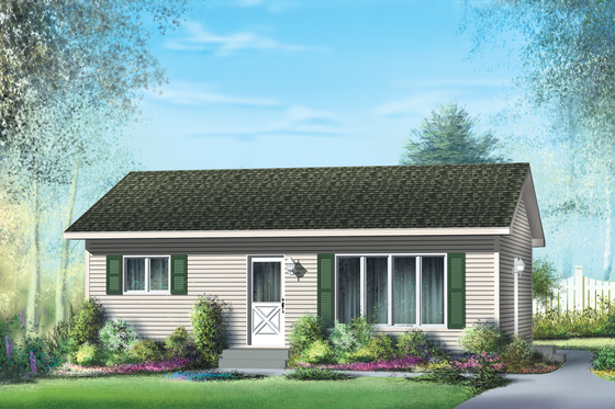 Ranch Plan for Narrow Lot