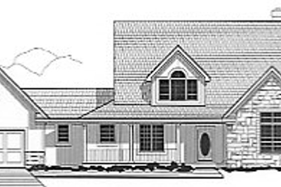 Exterior - Front Elevation for Traditional House Plan #67-456 - 5 bed, 4 bath