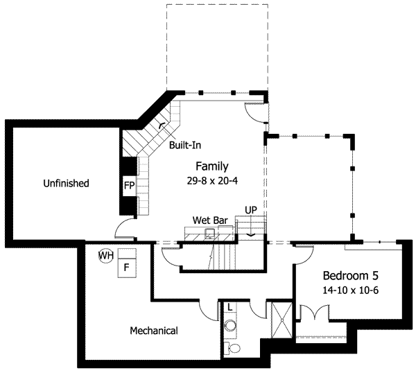 Prairie Floor Plan - Lower Floor Plan #51-227