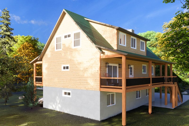 House Blueprint - Exterior - Other Elevation for Cabin House Plan #1060-190 - 4 bed, 2.5 bath