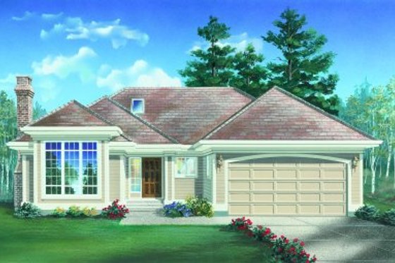 Exterior - Other Elevation 1 for Mediterranean House Plan #47-620 - 3 bed, 2 bath