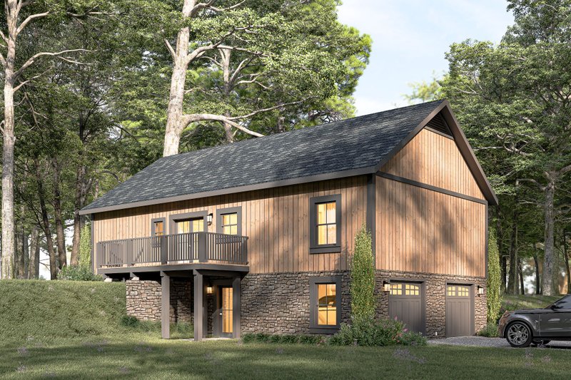 House Design - Exterior - Rear Elevation for Farmhouse House Plan #44-276 - 3 bed, 2 bath