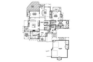 Floor Plan - Main Floor for Craftsman House Plan #899-3 - 5 bed, 6 bath