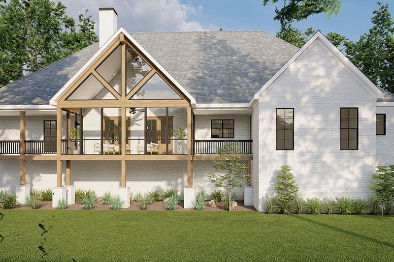 House Plan Design - Exterior - Rear Elevation for Farmhouse House Plan #923-281 - 4 bed, 3.5 bath