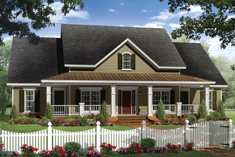 Architectural House Design - Country Exterior - Front Elevation Plan #21-362