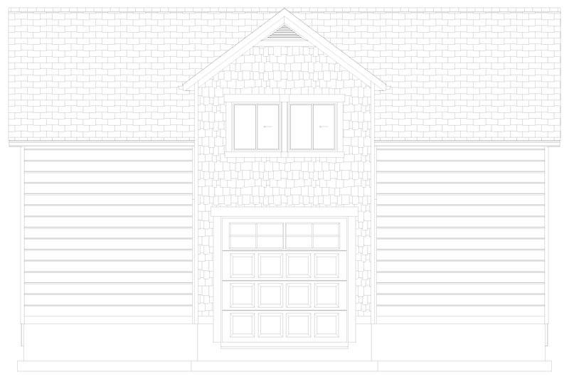 Home Plan - Exterior - Rear Elevation 1 for Farmhouse House Plan #1060-110 - 1 bed, 1.5 bath