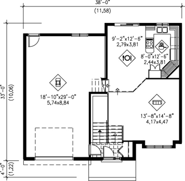 Colonial Floor Plan - Main Floor Plan #25-4259