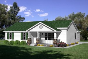 Cottage Exterior - Front Elevation Plan #116-209