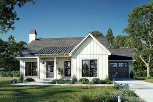 Exterior - Front Elevation 3 for Country House Plan #430-401 - 2 bed, 2 bath