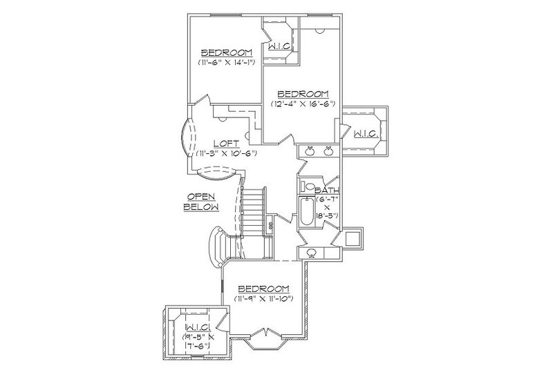 Dream House Plan - Floor Plan - Upper Floor for European House Plan #5-467 - 7 bed, 4 bath