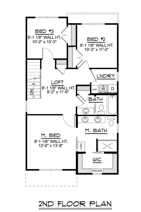 Modern Floor Plan - Upper Floor Plan #1064-321