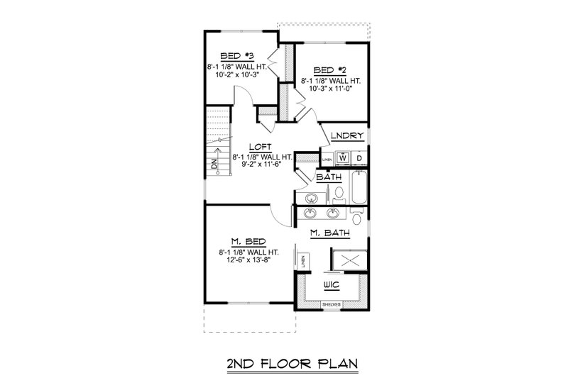 House Plan Design - Floor Plan - Upper Floor for Modern House Plan #1064-321 - 3 bed, 2.5 bath