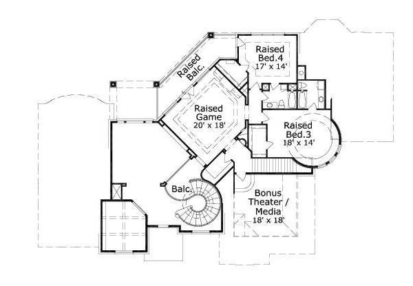 European Floor Plan - Upper Floor Plan #411-274