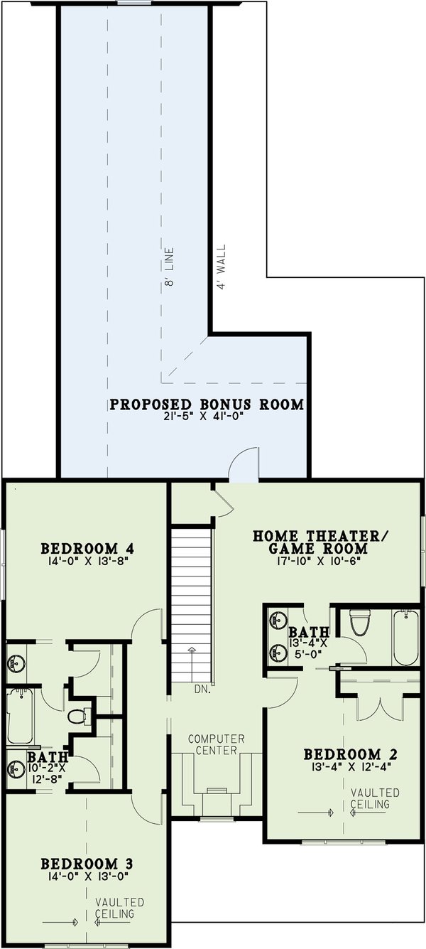 Dream House Plan - Classical Floor Plan - Upper Floor Plan #17-2857