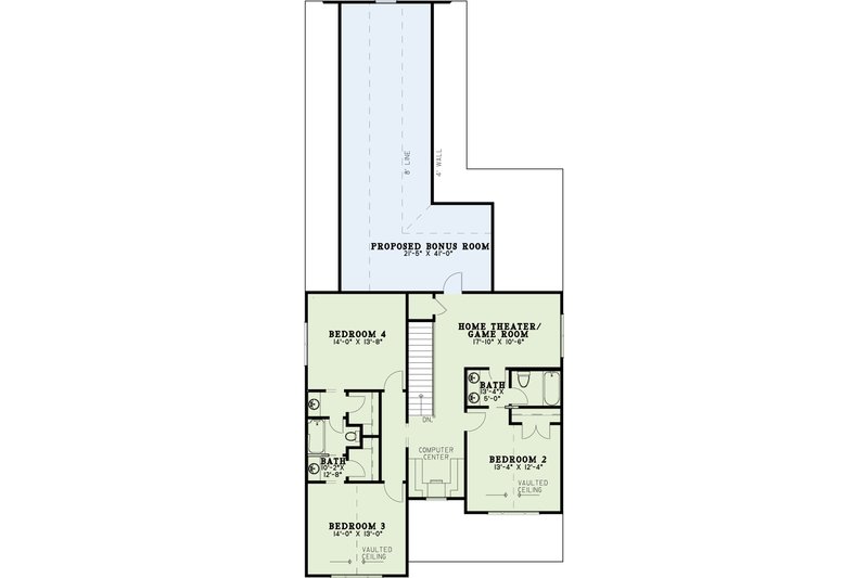 Home Plan - Floor Plan - Upper Floor for Classical House Plan #17-2857 - 4 bed, 3.5 bath