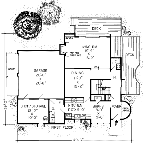 Modern Floor Plan - Main Floor Plan #312-184