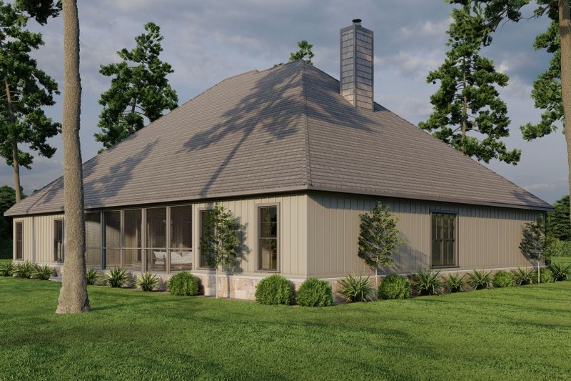 Home Plan - Exterior - Rear Elevation 1 for Ranch House Plan #923-75 - 4 bed, 3 bath