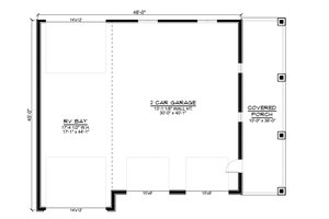 Floor Plan - Main Floor for Country House Plan #1064-219, 0 bath