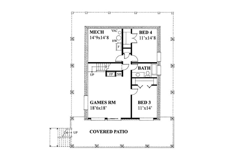 Home Plan - Floor Plan - Lower Floor for Barndominium House Plan #118-173 - 4 bed, 3 bath