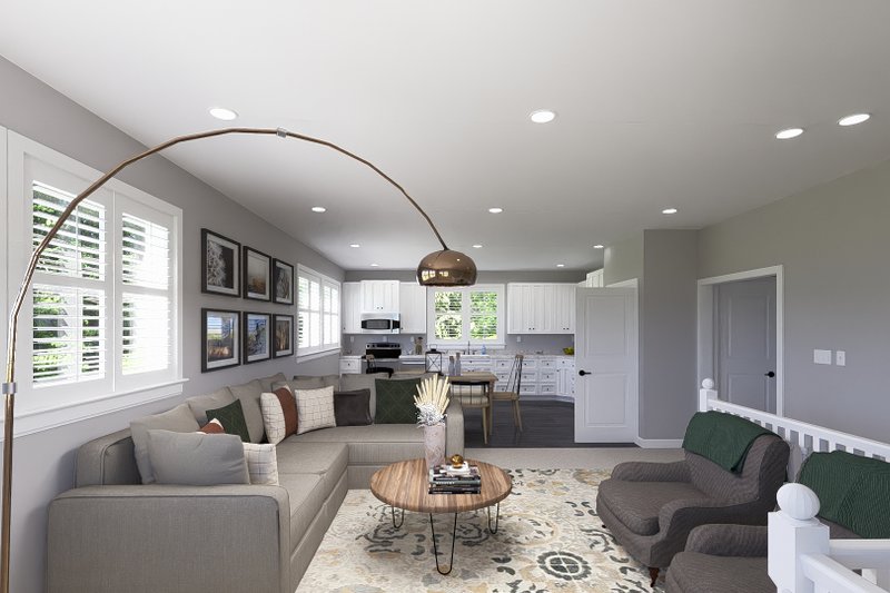 House Blueprint - Interior - Family Room for Farmhouse House Plan #1060-193 - 2 bed, 3 bath
