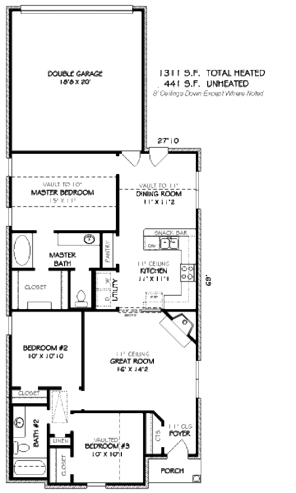 Traditional Floor Plan - Main Floor Plan #424-54