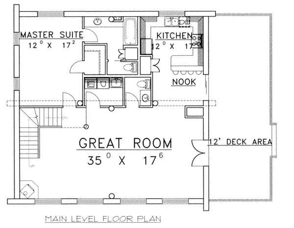 Architectural House Design - Log Floor Plan - Main Floor Plan #117-486
