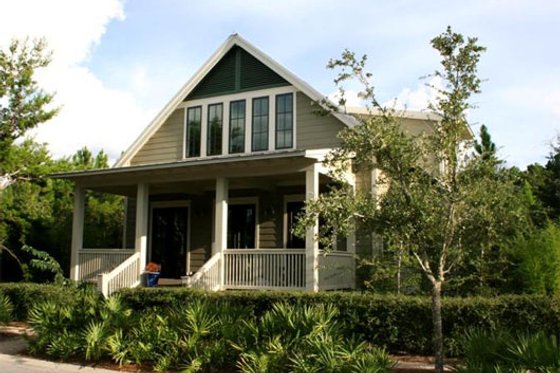 Exterior - Front Elevation for Beach House Plan #443-3 - 3 bed, 3 bath