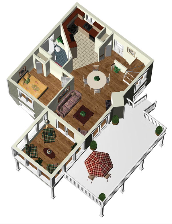 Dream House Plan - Country Floor Plan - Main Floor Plan #25-4746