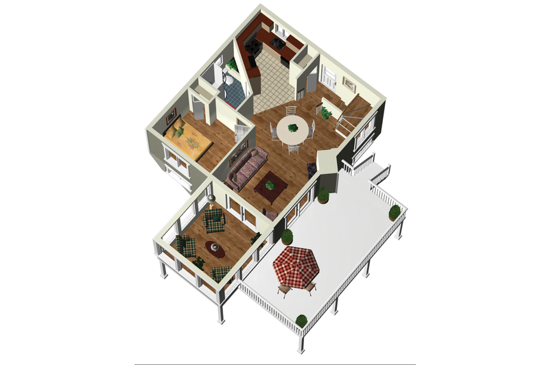 Home Plan - Floor Plan - Main Floor 1 for Country House Plan #25-4746 - 3 bed, 1 bath