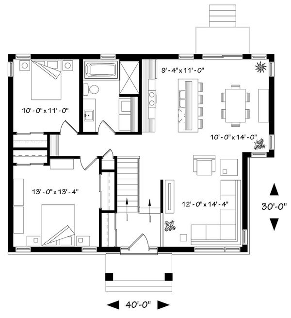 Home Plan - Ranch Floor Plan - Main Floor Plan #23-2620