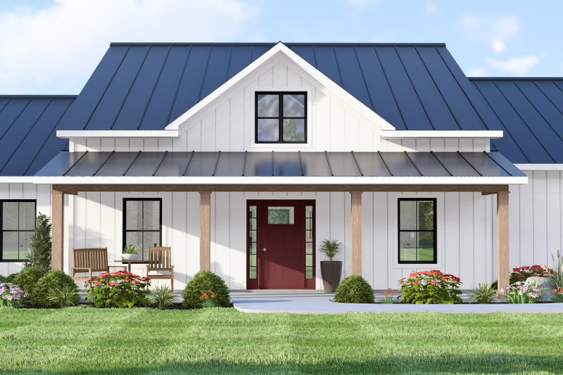 House Plan Design - Exterior - Covered Porch for Farmhouse House Plan #1064-159 - 3 bed, 2 bath