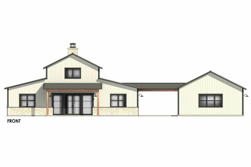 House Design - Exterior - Front Elevation 8 for Barndominium House Plan #1096-79 - 3 bed, 2 bath
