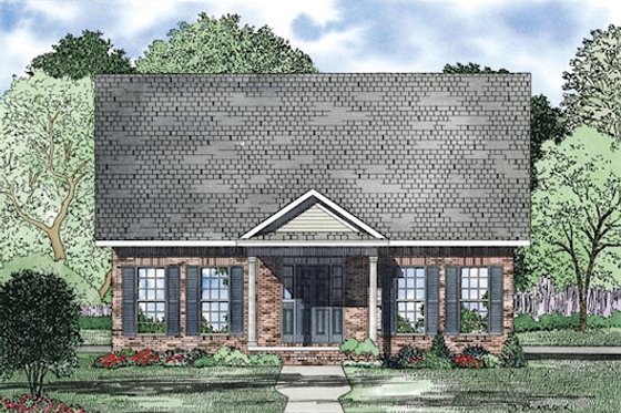 Exterior - Other Elevation for Traditional House Plan #17-2420 - 3 bed, 2 bath