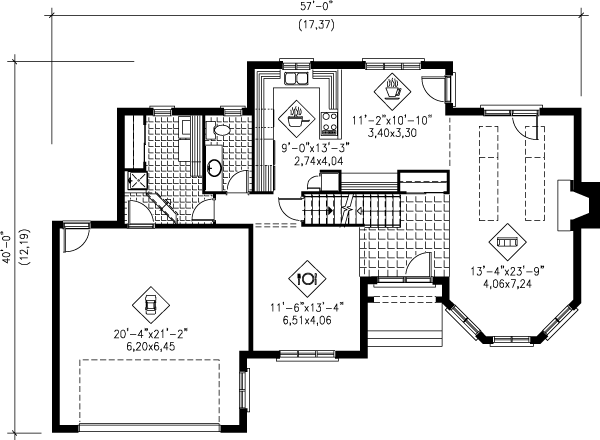 Traditional Floor Plan - Main Floor Plan #25-210