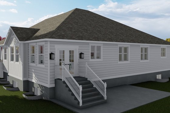 Exterior - Rear Elevation for Craftsman House Plan #1060-102 - 3 bed, 2.5 bath
