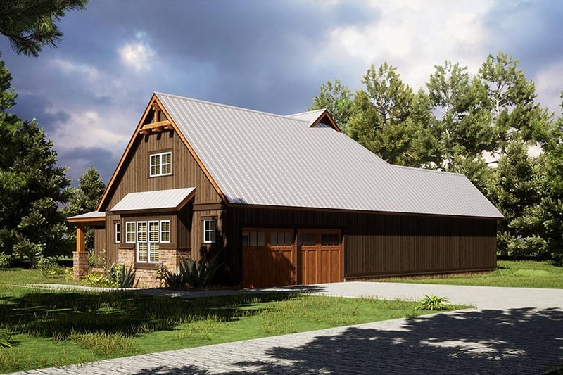 Dream House Plan - Exterior - Other Elevation for Barndominium House Plan #923-165 - 4 bed, 2 bath
