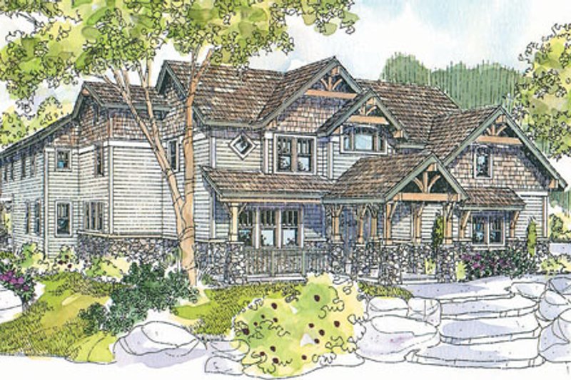 Dream House Plan - Craftsman Exterior - Front Elevation Plan #124-723