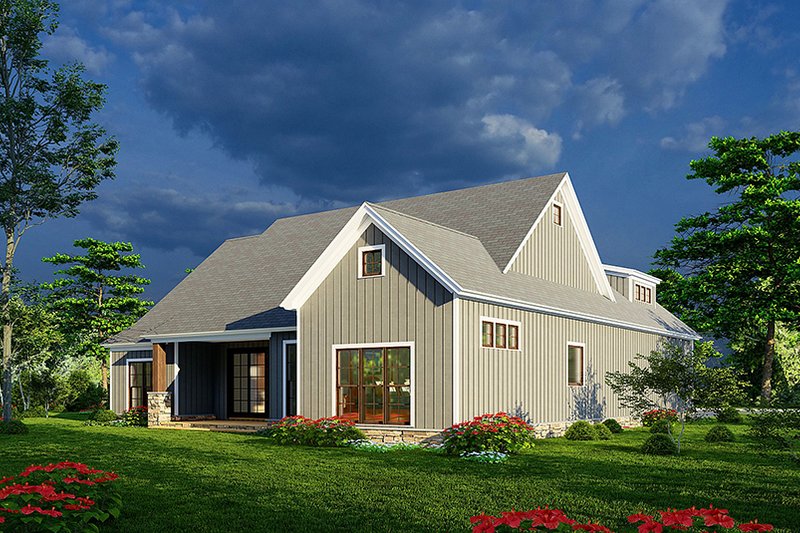 House Blueprint - Exterior - Rear Elevation for Cottage House Plan #923-263 - 3 bed, 2 bath
