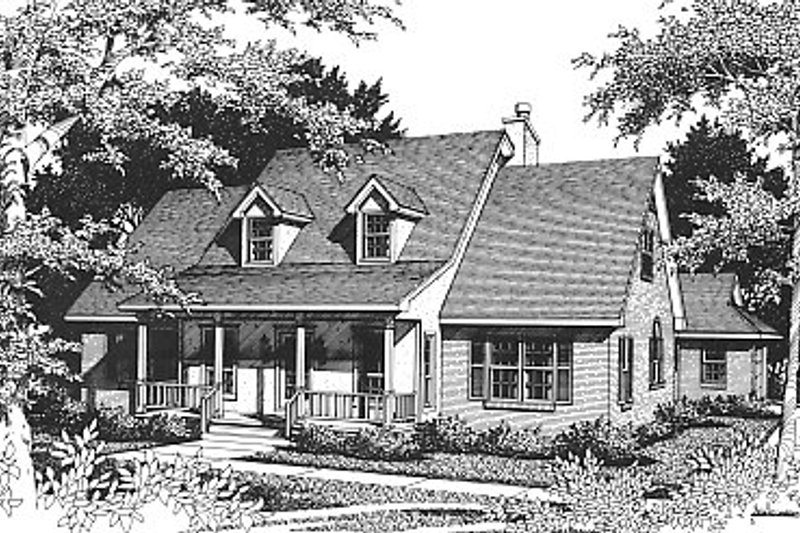 Dream House Plan - Farmhouse Exterior - Front Elevation Plan #14-204